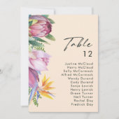 熱帯カラフルフローラピーチテーブル番号グラフ (正面)