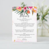 熱帯カラフルフローラピ結婚ンク詳細 エンクロージャーカード (スタンド正面)