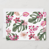 熱帯カラフルフローラ写真 セーブザデート (裏面)