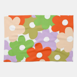 熱帯カラフルフローラ植物性春夏 キッチンタオル