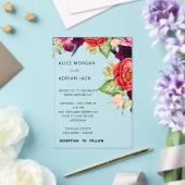 熱帯カラフルフローラ結婚ズ アクリル招待状 (インサイチュ (ウェディング))