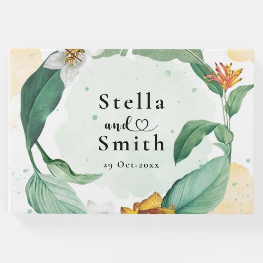 熱帯カラフルフローラ結婚ズ ゲストブック (正面)