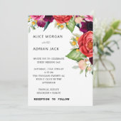 熱帯カラフルフローラ結婚ズ 招待状 (スタンド正面)