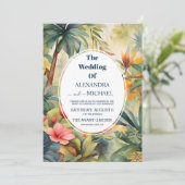 熱帯カラフルフローラ結婚ズ 招待状 (スタンド正面)