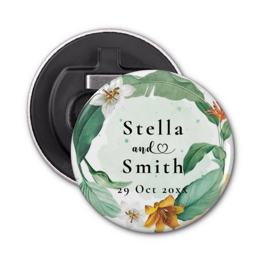 熱帯カラフルフローラ結婚ズ 栓抜き (正面)