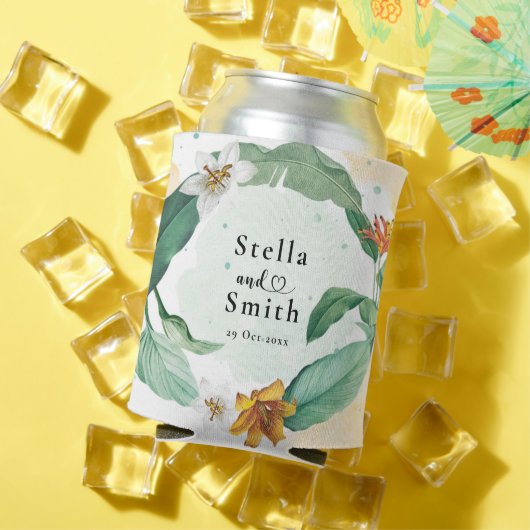 熱帯カラフルフローラ結婚ズ 缶クーラー (インサイチュ 夏)