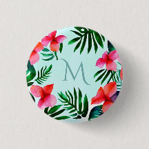 熱帯カラフルフローラ茎葉水彩カスタム