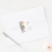 熱帯カラフルフローラ |あり結婚がとう スクエアシール (封筒)
