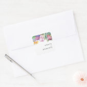 熱帯カラフルフローラ |の結婚封筒用シール スクエアシール (封筒)