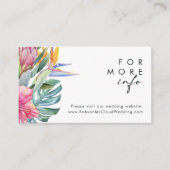 熱帯カラフルフローラ |の結婚Webサイト エンクロージャーカード (正面)