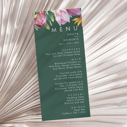 熱帯カラフルフローラ |グリーン結婚ズ・ディナー メニュー