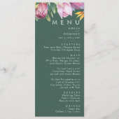 熱帯カラフルフローラ |グリーン結婚ズ・ディナー メニュー (正面)