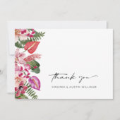 熱帯カラフルフローラ サンキューカード (正面)