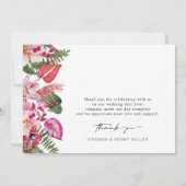 熱帯カラフルフローラ サンキューカード (裏面)