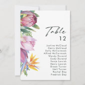 熱帯カラフルフローラ |テーブル番号グラフ (裏面)