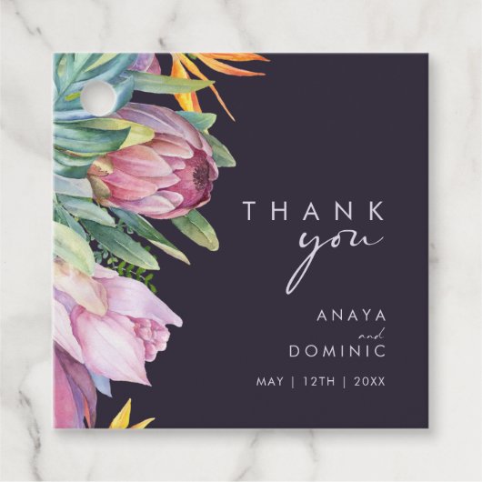 熱帯カラフルフローラ |パープルありがとう フェイバータグ (正面)