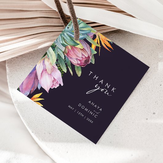 熱帯カラフルフローラ |パープルありがとう フェイバータグ