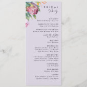 熱帯カラフルフローラ |パープル結婚式 プログラム (裏面)