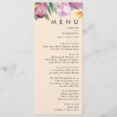 熱帯カラフルフローラ |ピーチ結婚ズ・ディナー メニュー (正面)