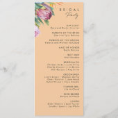 熱帯カラフルフローラ |ピーチ結婚式 プログラム (裏面)