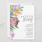 熱帯カラフルフローラ |ブランチとバブリー 招待状 (正面)