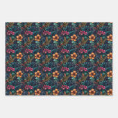 熱帯カラフルフローラ ラッピングペーパーシート (正面)