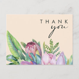 熱帯カラフルフローラ | Peach 結婚's Thank You ポストカード