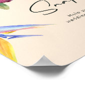 熱帯カラフルフローラ | Peach Oh Snapハッシュタグ ポスター (角)