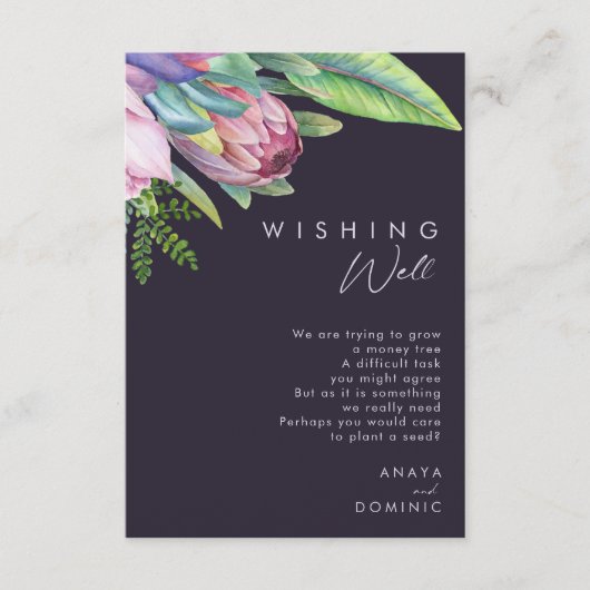 熱帯カラフルフローラ | Purple Wishing Well エンクロージャーカード (正面)
