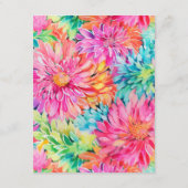 熱帯カラフルモダンフローラ結婚詳細 エンクロージャーカード (裏面)