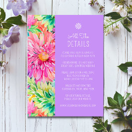 熱帯カラフルモダンフローラ結婚詳細 エンクロージャーカード