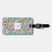 熱帯カラフル図解入りの、写真付きの花の模様 ラゲッジタグ (正面横)
