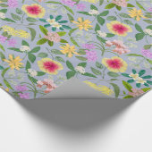 熱帯カラフル図解入りの、写真付きの花の模様 ラッピングペーパー (角)