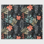 熱帯カラフル型 ラッピングペーパー (フラット)