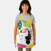 熱帯カラフル夏のキッズトゥーカンがそれを焼く エプロン (インサイチュ)