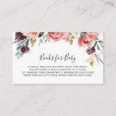 熱帯カラフル夏の赤ちゃんシャワーブックリクエスト エンクロージャーカード (正面)