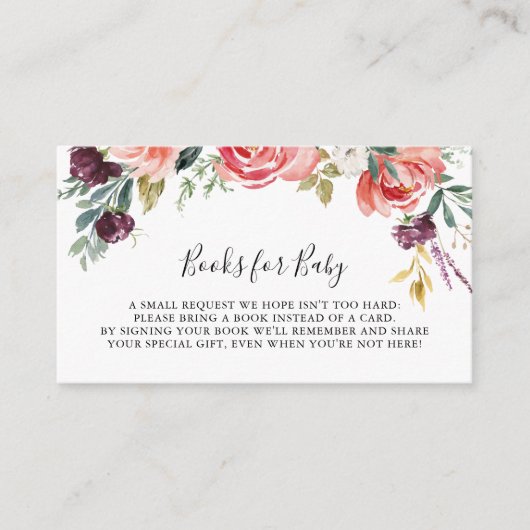 熱帯カラフル夏の赤ちゃんシャワーブックリクエスト エンクロージャーカード (正面)