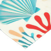 熱帯カラフル夏サンゴ貝殻 テーブルクロス (アングル)