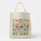 熱帯カラフル夏サンゴ貝殻 トートバッグ (裏面)