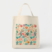 熱帯カラフル夏サンゴ貝殻 トートバッグ (正面)