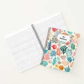 熱帯カラフル夏サンゴ貝殻 ノートブック (内部)