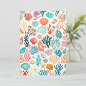 熱帯カラフル夏サンゴ貝殻 案内状 (スタンド正面)