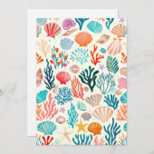 熱帯カラフル夏サンゴ貝殻 案内状 (正面/裏面)