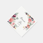 熱帯カラフル夏フローラミニマ結婚リスト スタンダードカクテルナプキン (角)