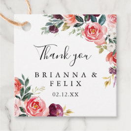 熱帯カラフル夏フローラミニマ結婚リスト フェイバータグ