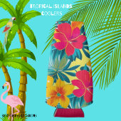 熱帯カラフル島のクール花 ボトルクーラー