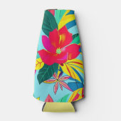 熱帯カラフル島のクール花 ボトルクーラー (正面)