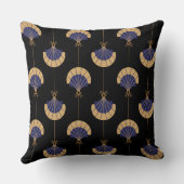 熱帯カラフル幾何学模様ミニマリストファンアート クッション (裏面)