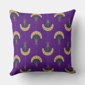 熱帯カラフル幾何学模様ミニマリストファンアート クッション (裏面)