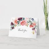 熱帯カラフル折り結婚畳みサンキューカード サンキューカード (正面)